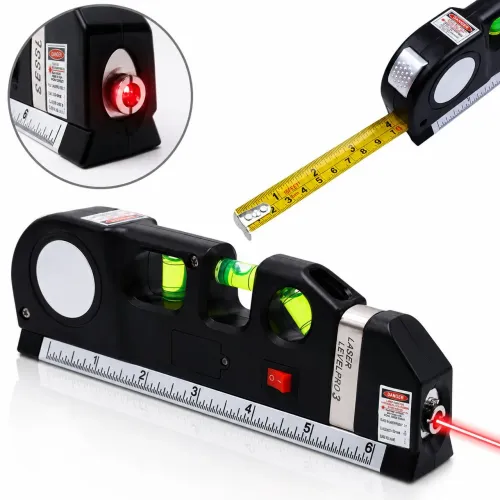 Trena nível laser profissional 3 em 1 alinhamento perfeito para quadros, obra e muito mais