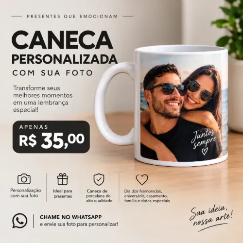 ? CANECA PERSONALIZADA COM SUA FOTO ? R$ 35,00