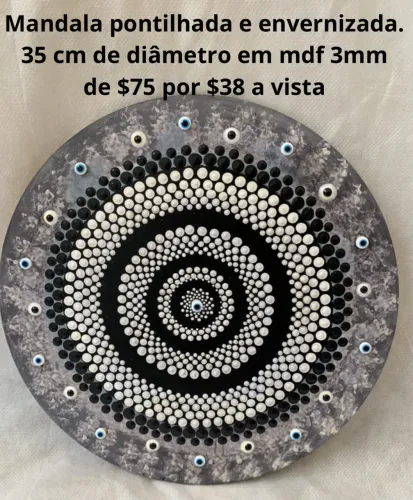 Mandalas pontilhismo com verniz