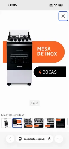 Fogão Brastemp 4 Bocas