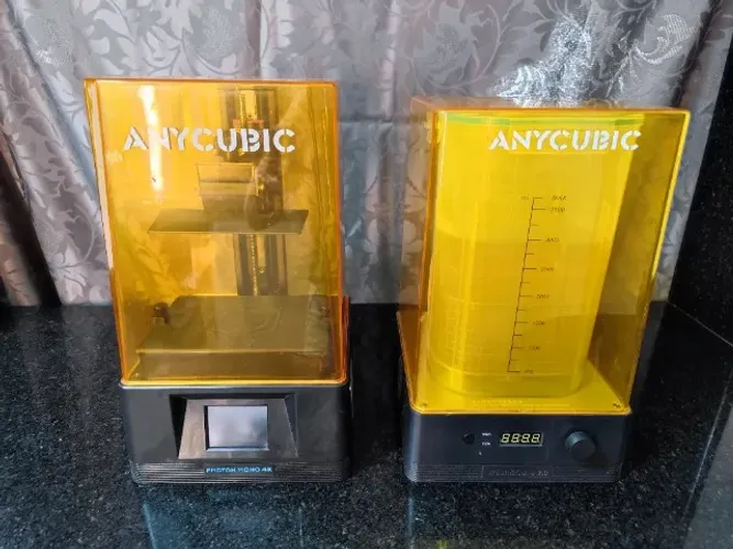 Impressora em resina anycubic  photon mono 4k + anycubic wash and cure