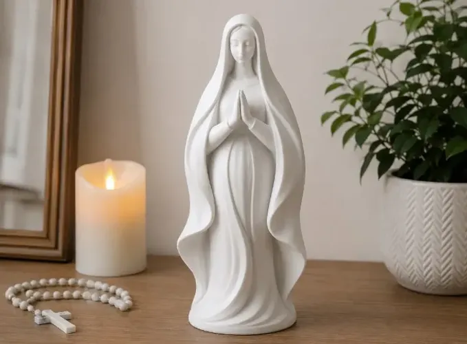Estatueta Enfeite Nossa Senhora Escultura Decorativa