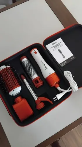 Escova Secadora E Alisadora Quanta Qtkcs7000 Kit 4 Em 1 Bivolt