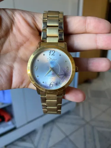 Relógio condor dourado feminino