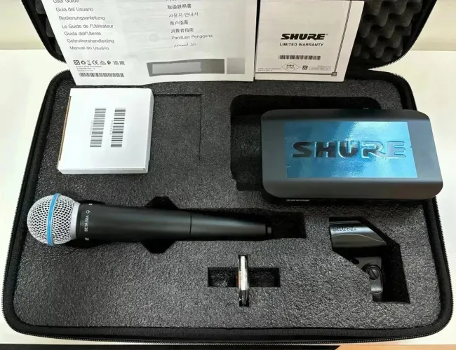 Microfone sem fio shure blx24 sm58a beta