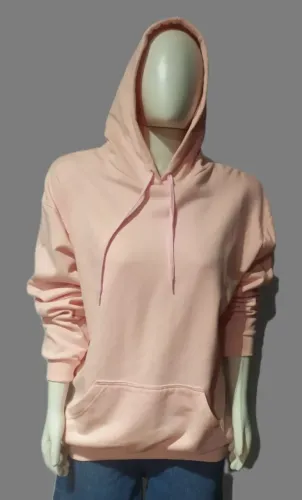 Blusão Moletom Rosa Claro Com Capuz e Bolso Unissex Tam GG (48/50)