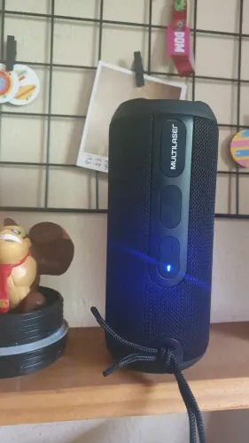 Caixa de Som Bluetooth com Microfone Multilaser - Bateria Recarregável - com alça