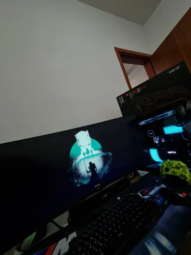 Monitor ultrawide 34 curvo 165hz grande demais