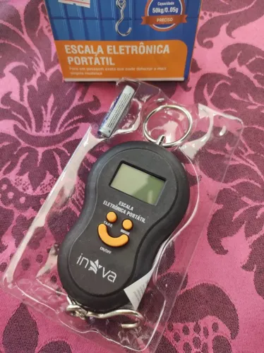 Balança Digital Portátil de Gancho 50kg Inova Escala Eletrônica Alta Precisão