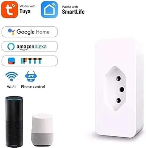 Tomada inteligente Wifi compatível com Alexa, bivolt 10a universal Novo