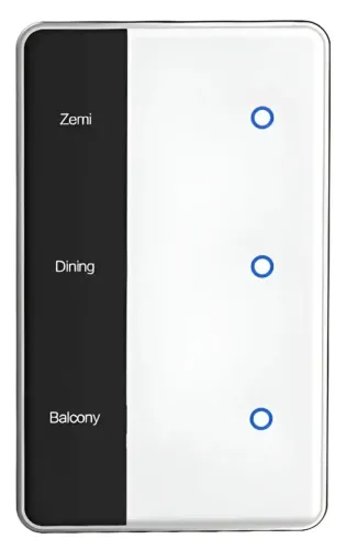 Interruptor Inteligente Zemismart Zigbee com Tela Digital (3 Botões)