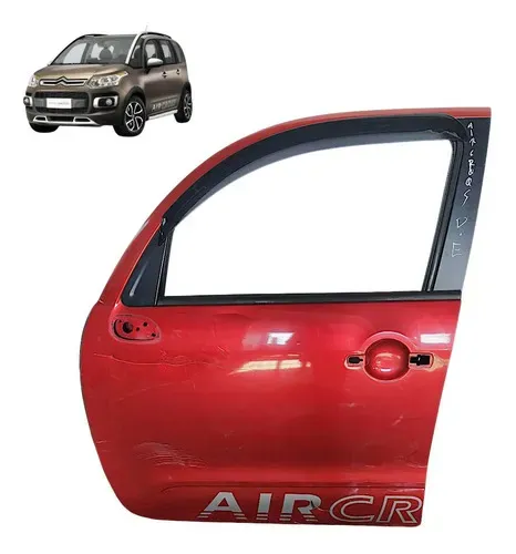 Porta Citroen C3 Aircross 2013-15 Dianteira Esquerda Detalhe Dianteira Esquerda Vermelho