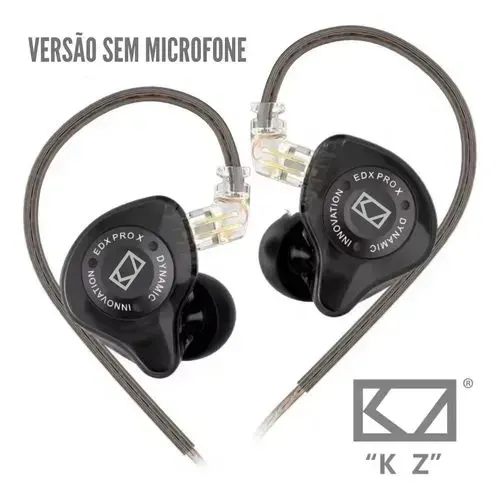 Fone In-Ear KZ EDX Pro Black - Foco total na qualidade de áudio!