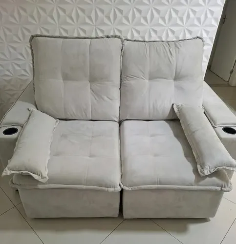 Sofa com molas ensacadas 1,80m reclinavel