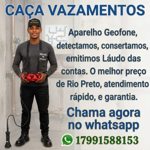 CAÇA VAZAMENTOS ENCANADOR BÓIA CAIXA D'ÁGUA REGISTRO CHUVEIRO TORNEIRA VÁLVULA DESCARGA