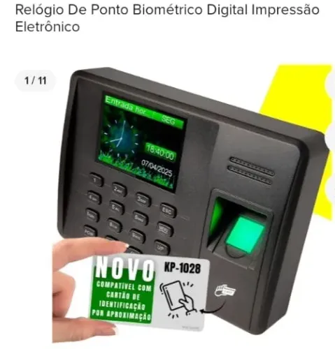 RELÓGIO DE PONTO BIOMÉTRICO KNUP KP-1028
