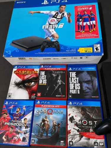 Playstation 4 - 1TB - 1 controle - 6 jogos