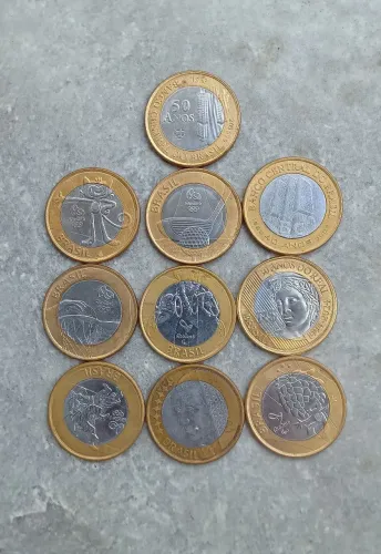 Moedas antigas de colecionador