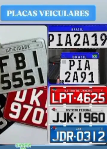 Placa veículo 