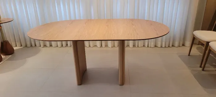 Mesa de Jantar Oslo Gottems 1,80x1,00m - Carvalho Natural (nova)