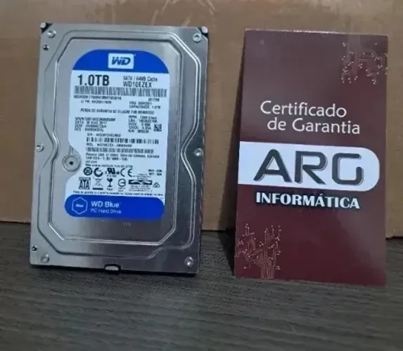 HD WD Blue 1TB, 3.5', SATA - (Bom para DVr) 100% saúde ano 2020