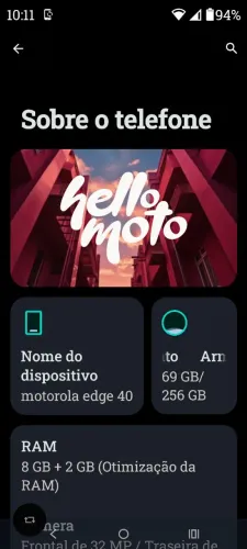 Troco celular Motorola Edge 40 neo por outro 