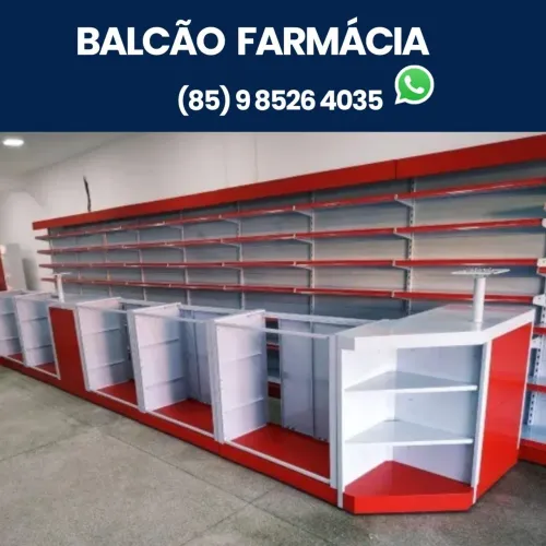 Balcao caixa Farmácia - Direto Fábrica