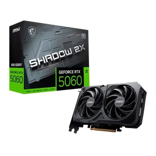 Placa de Video MSI GeForce RTX 5060 Shadow 2X OC, 8GB, GDDR7, 128-bit