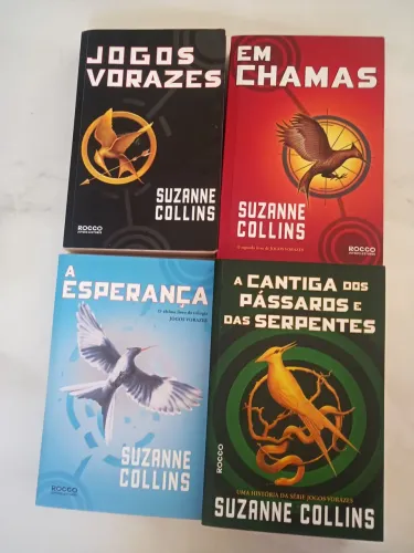4 Livros -Jogos Vorazes, Em Chamas, A Esperança e A Cantiga dos Pássaros e das Serpentes-
