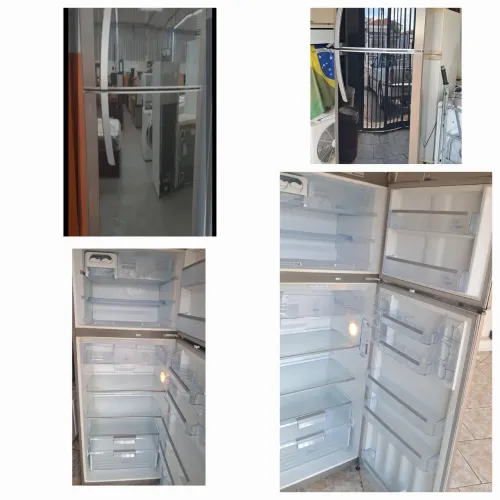 Geladeira continetal 470lts, frostfree preta espelhada.
