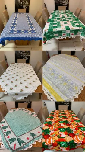 TOALHAS DE MESA BORDADAS 6/4 LUGARES