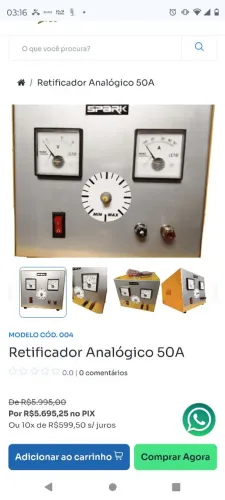 retificador spark 50 amo GALVONOPLASTIA