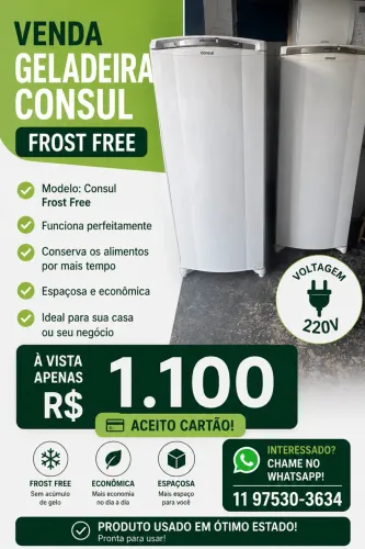 Geladeira Consul Frost free 1 porta 220v