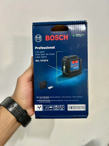 Bosch Nível a Laser verde GLL 12-22 G, 12m suporte giratório Lacrado