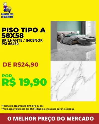 PISO 58x58 TIPO A - PROMOÇÃO IMPERDÍVEL!!!!