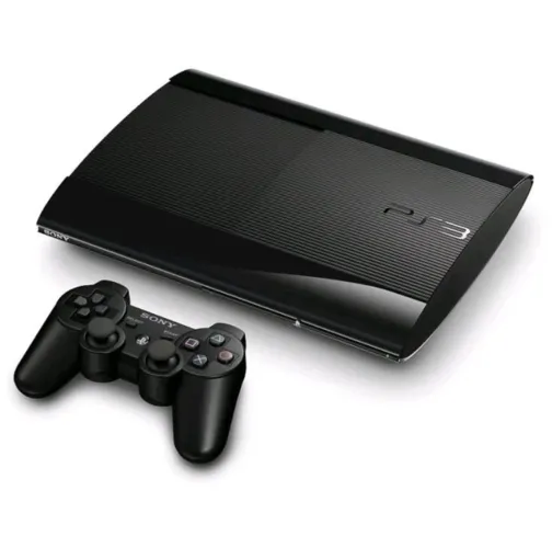 PS3 Super Slim Desbloqueado + 2 Controles + 10 Jogos Instalados
