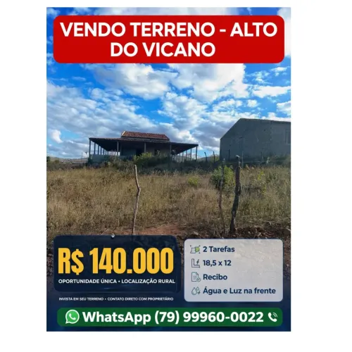 Terreno no alto do vicano
