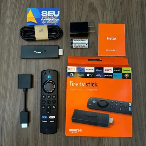 Novo Amazon Fire Stick -TV Full HD 3ª Geração Alexa Comando de Voz Original