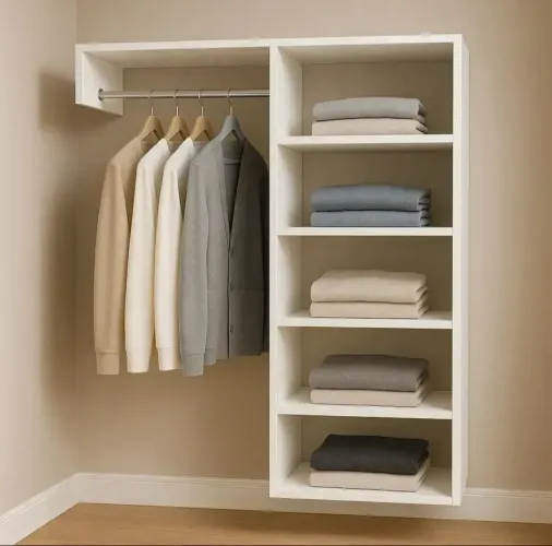 Closet Armário Nicho Estante Suspenso MDF Branco