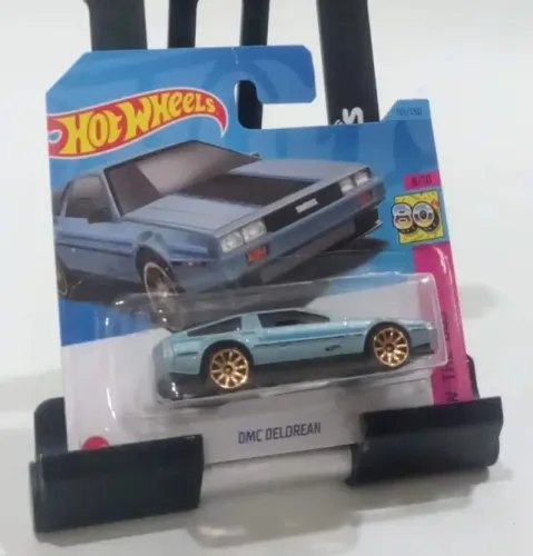 Miniatura Dmc Delorean Hot Wheels 1/64 (lacrada) Azul Turquesa
