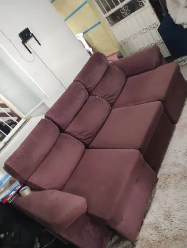 Sofá retrátil e inclinável  e mais 1 colchão de casal de brinde 