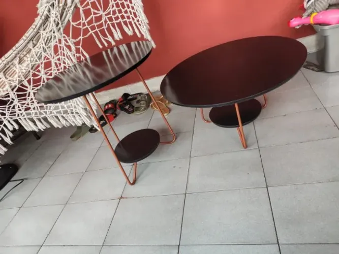 Conjunto de mesa lateral/centro