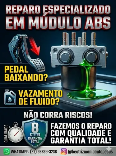 Reparo concerto módulo abs com vazamento pedal de freio baixando 