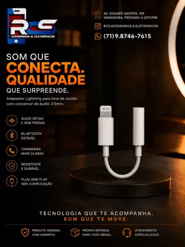 Cabo Adaptador Lightning para P2