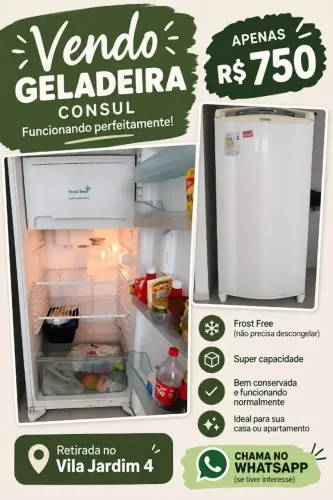 Geladeira para despegar logo 