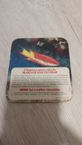 Cartão de Apresentação Chocolate Surpresa Maravilhas do Mar