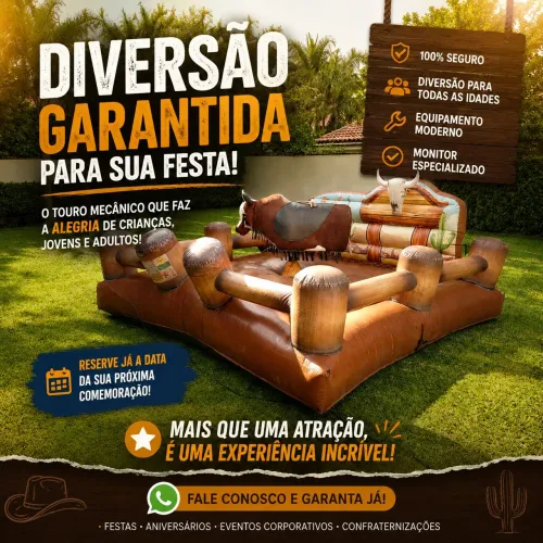 Touro Mecânico para festas e eventos (((LOCAÇÃO)))