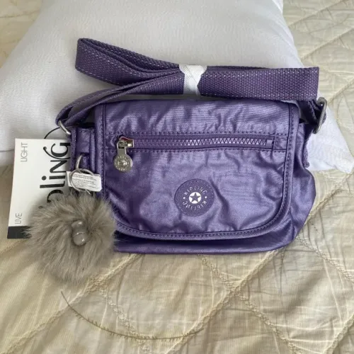 Bolsa Kipling Lilas Metálica Pequena - Tiracolo - ORIGINAL