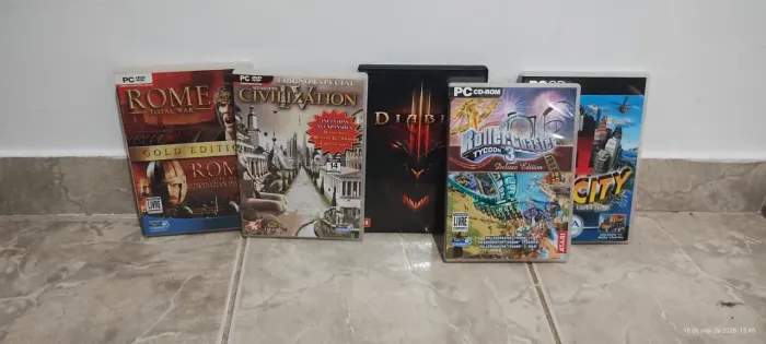 LOTE JOGOS MÍDIA FÍSICA PC CLÁSSICOS | SimCity 4 + RCT3 + Rome TW + Civ4 + Diablo 3
