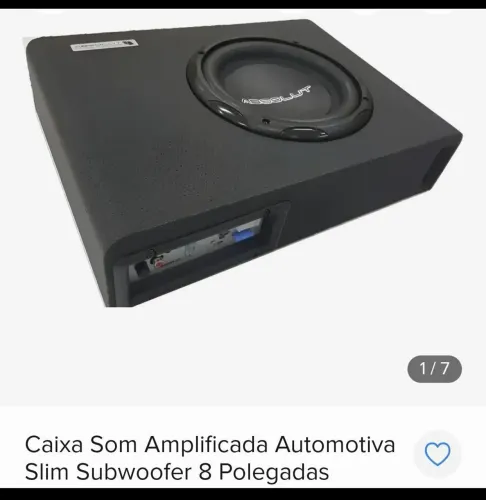 Caixa slim sub 8 amplificada